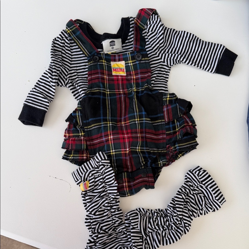 Charming Kids Plaid and Striped Set